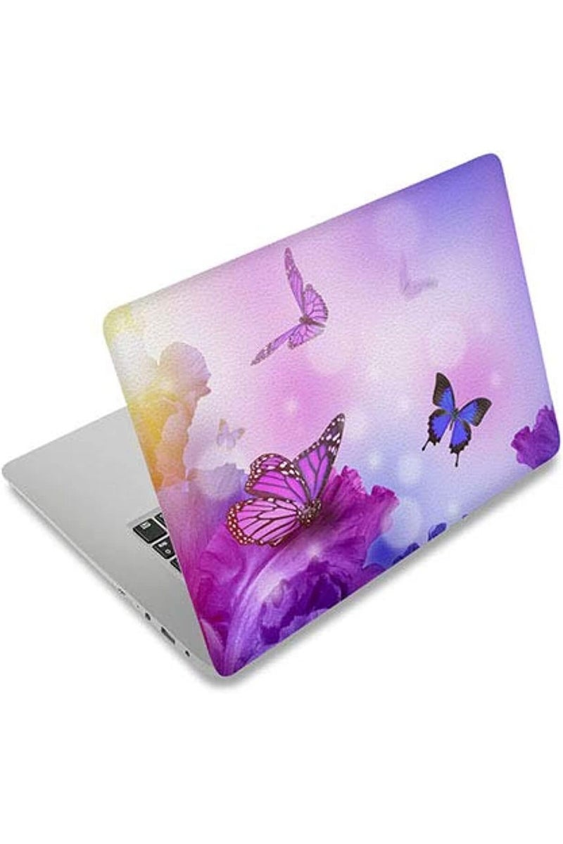 BPA® 15.6" Laptop Decal Skin Vinyl Sticker Cover Compatible with Dell Inspiron 3583/ROG Zephyrus G15 /Acer Aspire 3 15.6"/ASUS ZenBook 15 /Lenovo Ideapad L340 15.6(Purple Butterfly) - Image 1