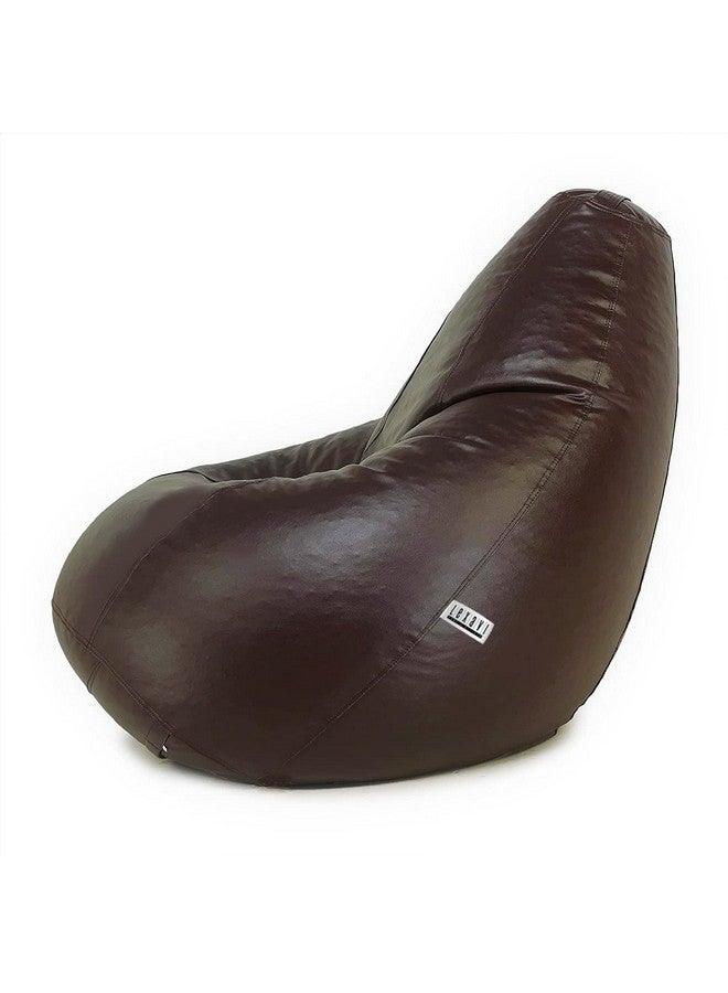 LEXAVI LEXAVI Brand - 4XL Bean Bags with Round Footrest Beans Filled with Free Cushion - (XXXXL - Brown)  - Image 2