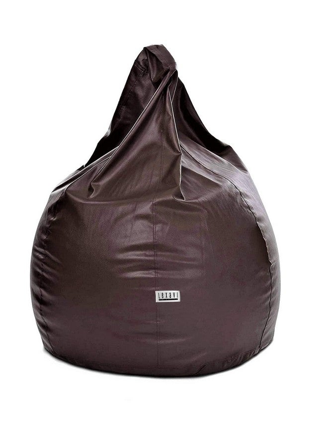 LEXAVI LEXAVI Brand - 4XL Bean Bags with Round Footrest Beans Filled with Free Cushion - (XXXXL - Brown)  - Image 3