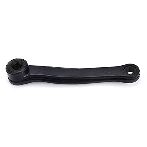 Fastped 200mm Black Steel Iron Bicycle Left Crank Arm with Prismatic Hole quaterless with Prismatic Hole (200mm, Black), Alloy Steel Cycle Wheel Crank Arm, Mountain Bike Tooth Plate Crank, Road Cycle - Image 1