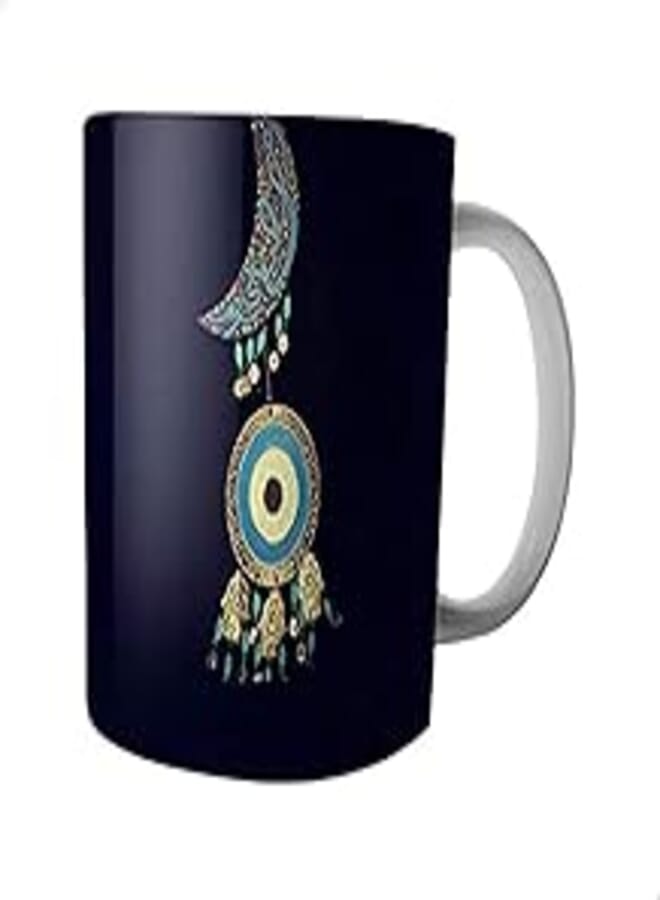OR Blue Eye Bead Printed Ceramic Mug - Multi Color