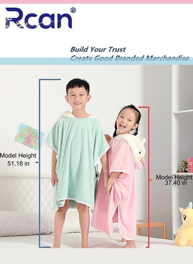 Rcan Unicorn Hooded Beach Towel Poncho for Kids 0 to 6 Years Boys Girls Bath Robe Swimsuit Cover UP for Beach Pool Bath Towel Wrap Newborn Shower Gifts - Image 5