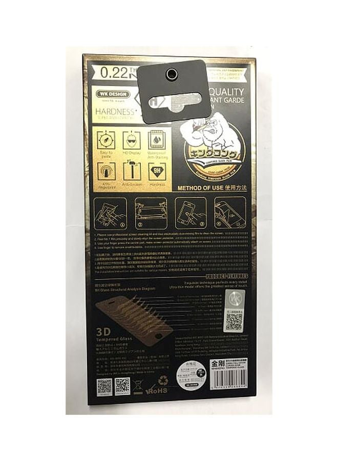 KingKong 3D Tempered Glass Screen Protector For Apple iPhone 6/6 Plus Black/Clear - Image 3