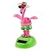 YGMONER Flapping Wings Flamingo Solar Powered Hawaii Style Shaking Ornaments Car Dashboard Dancer Bobble Head Flamingo A - Image 2