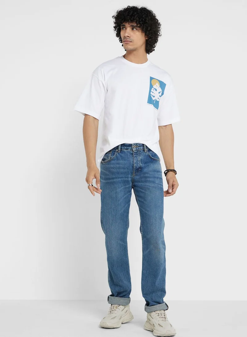 Seventy Five Leaf Print T-Shirt