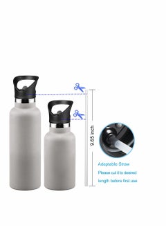 KASTWAVE Straw Lid for Hydro Flask Standard Mouth Water Bottle, Lid with Straws and Flexible Handle fits Hydroflask Standard Mouth 12 - 64 oz, Sports Straw Cap Flip Top Replacement Lid  - Image 5
