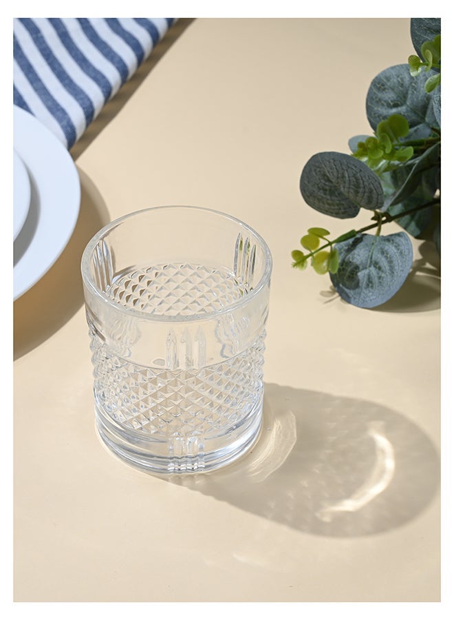 Ollieroo كؤوس ويسكي قديمة مزخرفة - كوب زجاجي متين سعة 200 مل للكوكتيلات، الماء، العصير، البيرة، الويسكي، الكونياك، مجموعة زجاجيات، أدوات مائدة، آمنة للغسالة. - Image 2