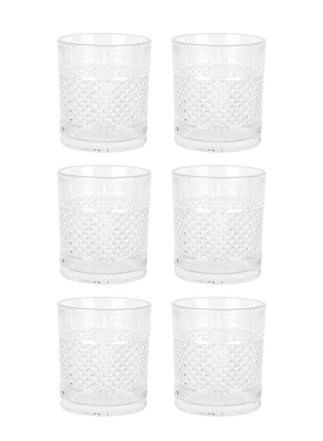 Ollieroo كؤوس ويسكي قديمة مزخرفة - كوب زجاجي متين سعة 200 مل للكوكتيلات، الماء، العصير، البيرة، الويسكي، الكونياك، مجموعة زجاجيات، أدوات مائدة، آمنة للغسالة. - Image 3