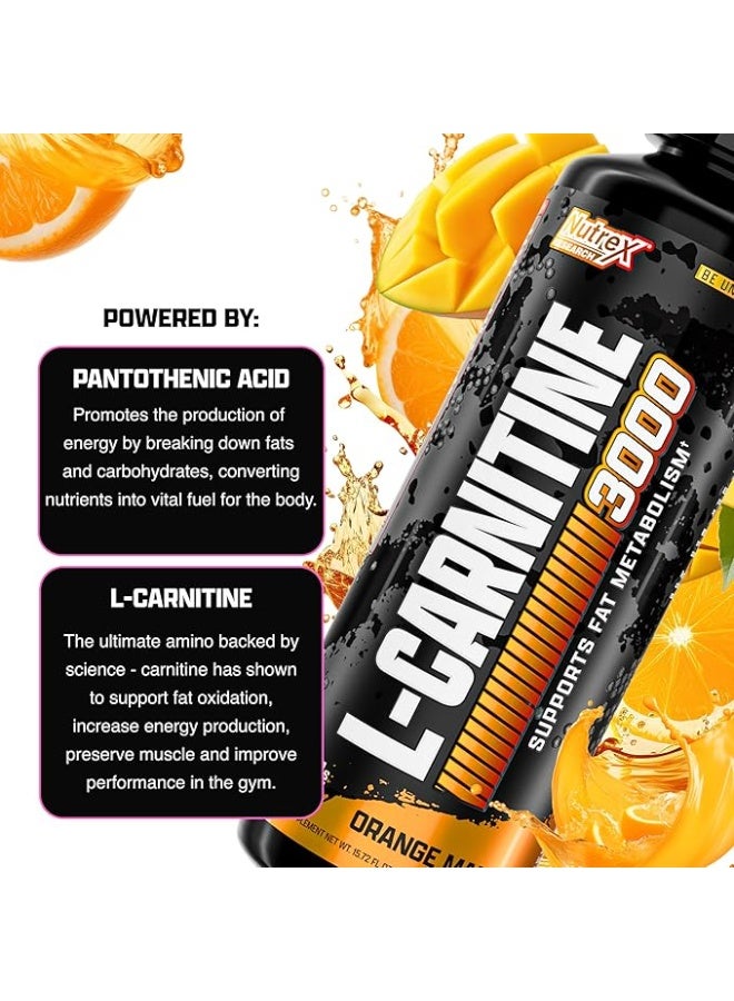 Nutrex Research Liquid Carnitine 3000 | Premium Liquid Carnitine, Fat Loss Support | Orange Mango |465 ML - Image 5