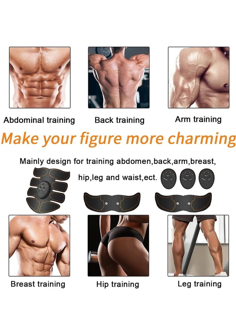 Generic ABS Trainer Muscle Stimulator, EMS Muscle Stimulator with 6 Modes, AAA Battery Powered EMS Abdominal Toning/Waist/Leg/Arm for Men Women Home Body Fitness - Image 2