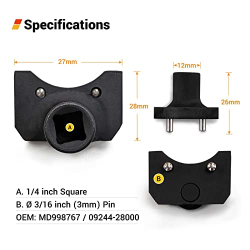 EWK Cam Timing Belt Tensioner Removal Tool Tension Pulley Wrench for Mitsubishi Hyundai - Image 2