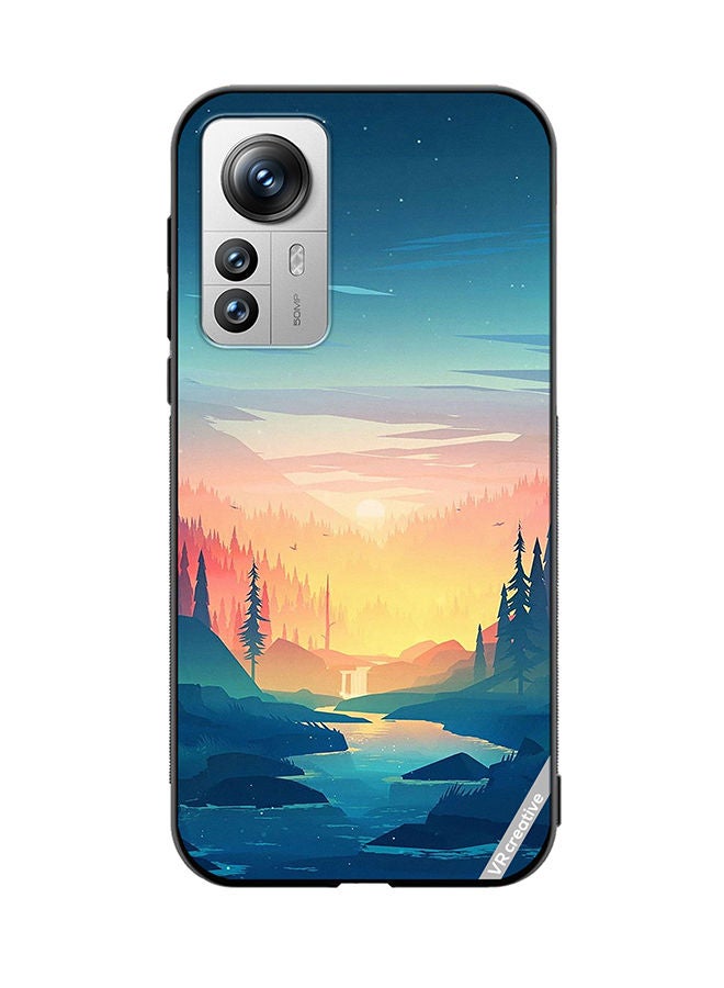 VR CREATIVE Protective Case Cover For Xiaomi 12 Pro Sunrise Scenery Design Multicolour - Image 1