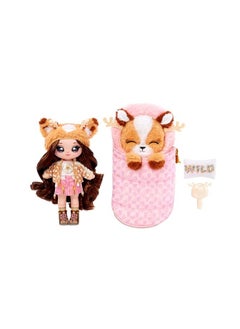 MGA Entertainment Camping Doll Myra Woods Deer Inspired 7.5" Fashion Doll With Brown Hair And PlUSh Deer Sleeping Bag, 2 In 1 Gift | Toy for Kids | AgeGroup :  5+ Years  - Image 1