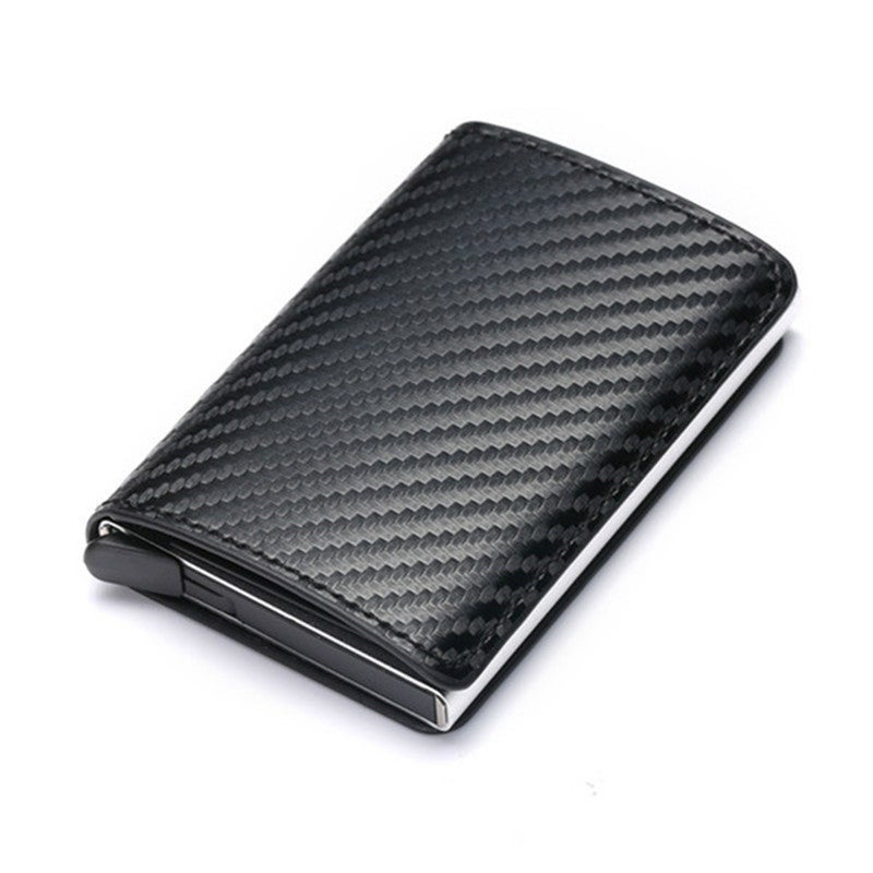 Anti-Theft RFID Blocking Wallet Carbon fiber silver box
