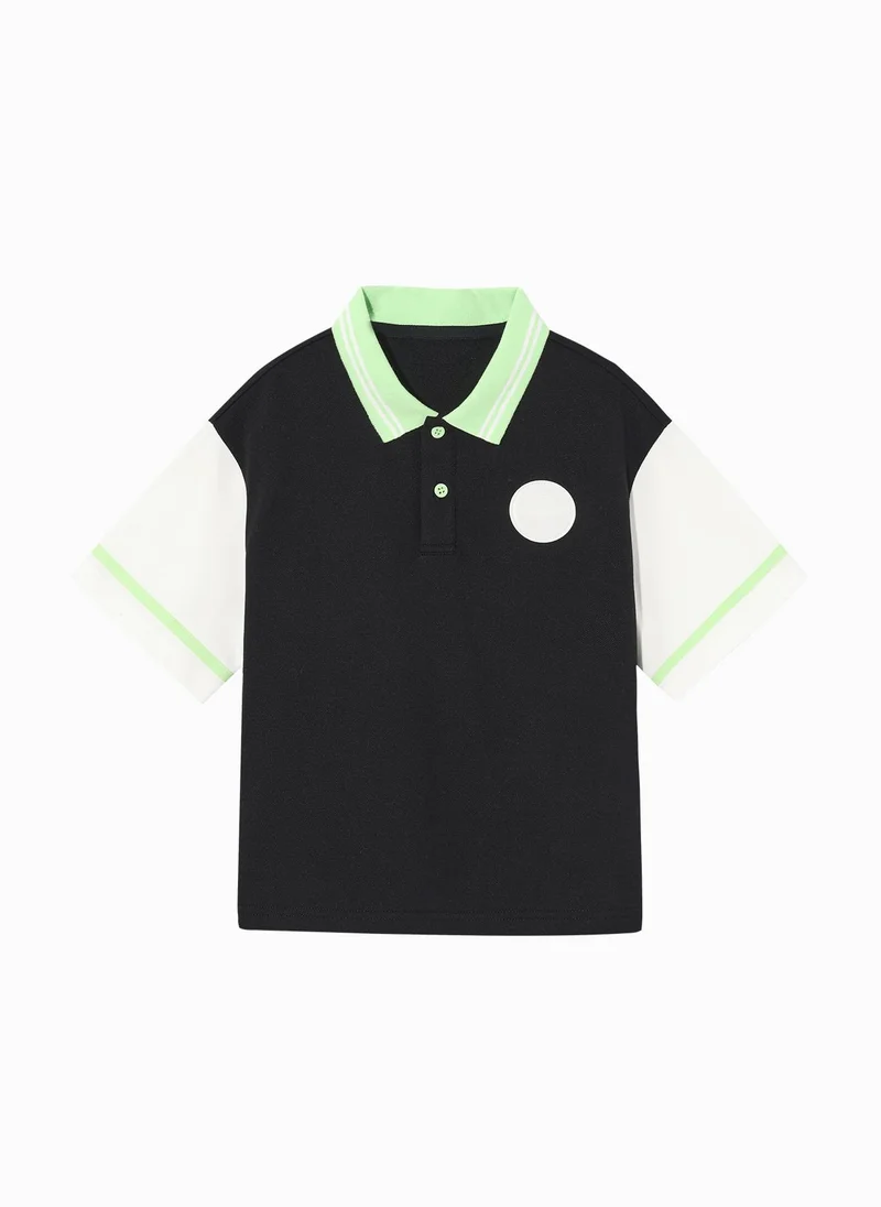 Balabala Kids Boy Lapel short-sleeved T-shirt