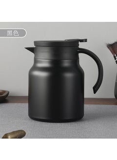 Explosions 316 stainless steel stewed teapot home office insulation pot tea water separation portable coffee pot manufacturers wholesale Black 1000ml Black 1000ml