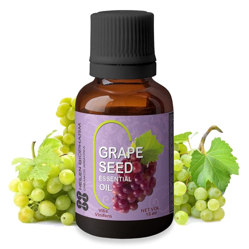 Heilen Biopharm Heilen Biopharm Grapeseed Essential Oil Natural and Nourishing for Healthy Skin and Hair 15 mL I Pack of 1  - Image 1