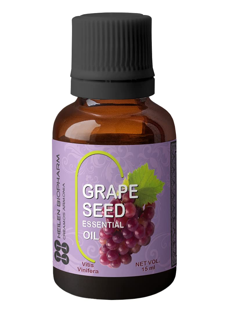 Heilen Biopharm Heilen Biopharm Grapeseed Essential Oil Natural and Nourishing for Healthy Skin and Hair 15 mL I Pack of 1  - Image 3