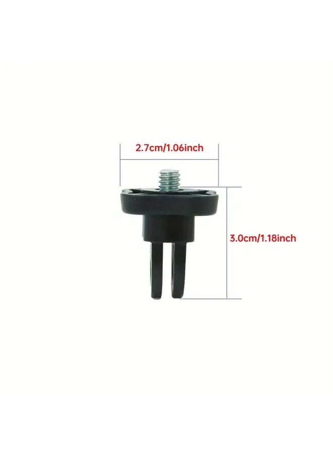 Dual Plug Adapter With Buckle Base For Action Camera Tripod And Selfie Stick - Image 2