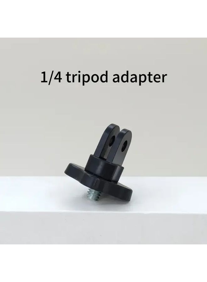 Dual Plug Adapter With Buckle Base For Action Camera Tripod And Selfie Stick - Image 1