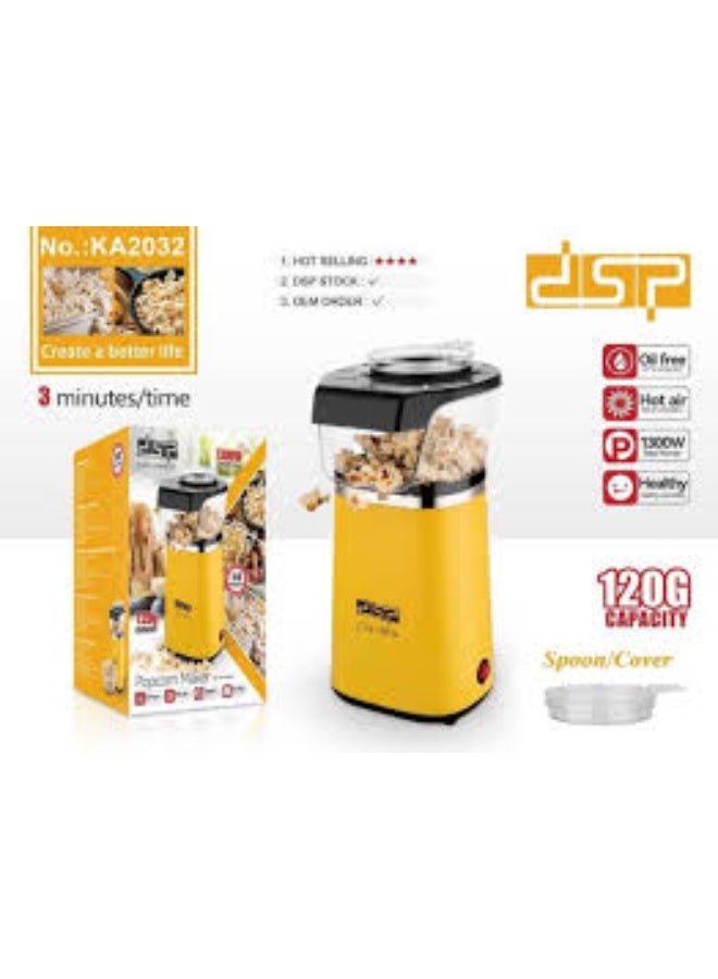 DSP Healthy Popcorn Maker/Oil Free /120g Capacity /1300 W - Image 1