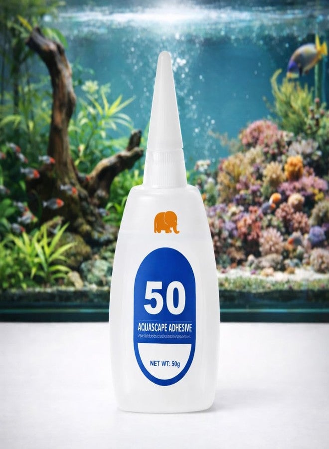 VAYINATO Instant Elephant Aquascaping Glue 50g with Precision Needle Tip For Driftwood & Rock | Fast-Setting, Clear-Dry Formula - Image 1