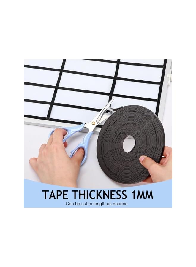 PROMASS promass Black Magnetic Tape Roll Thin Strips, Magnetic Board Dividers Magnetic Whiteboard Graphic Decorative Tape Marking Line for Classroom Office Art Accessories (6mm*8m)  - Image 4