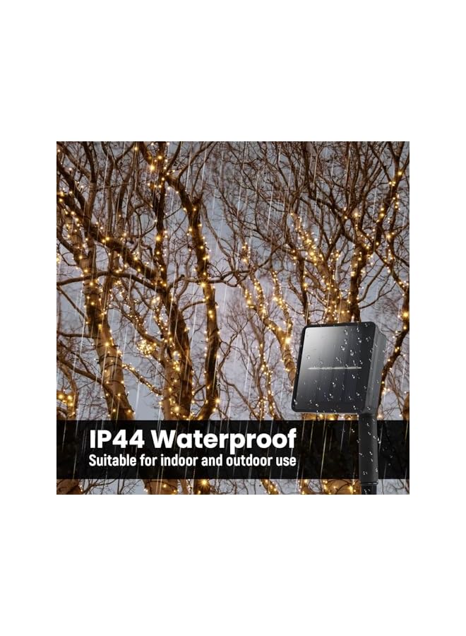 The Bros Solar String Lights for Outside,12m Solar String Lights Outdoor Waterproof 100 Led Solar Fairy Lights 8 Lighting Mode Solar String Lights Idea for Garden,Courtyards,Trees(Warm White) - Image 5