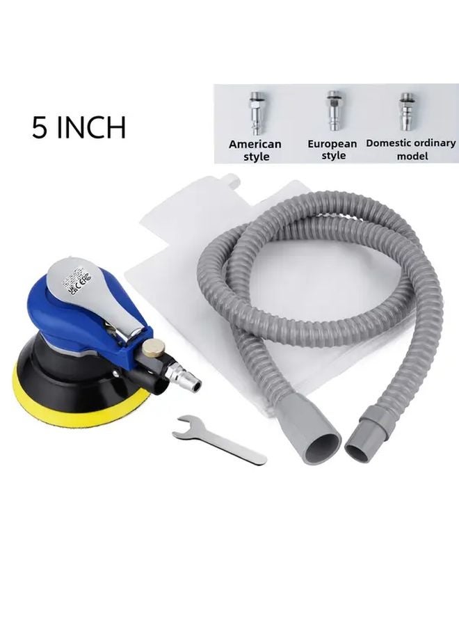 5 Inch Blue Pneumatic Polishing Machine With Vacuum Attachment For Grinding Finishing - Image 1