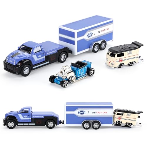 haomsj Car Toys for Kids 9 PCS Playsets Tow Truck Toy and City Carrier VehicleTransport Truck with Die Cast Metal Racing Cars for Boys and Girls Age 35 Years - Image 5