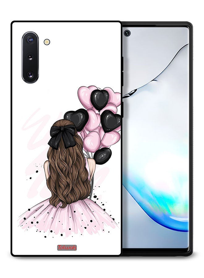 Tolwak غطاء حماية لجهاز سامسونج جالاكسي نوت 10 4G يحمل فن الفتاة مع البالونات - Image 1