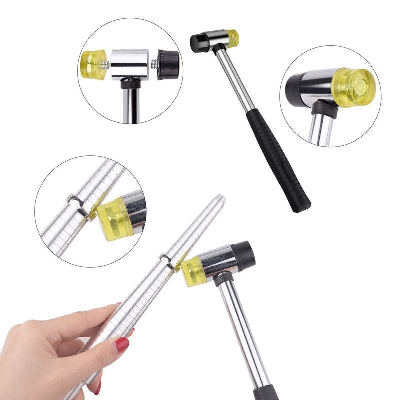 KUUQA Ring Sizer Measuring Tool Set Includes Ring Sizer Gauge, Ring Mandrel, Jewelry Hammer, Ring Sizer Adjuster, Jewelry Polishing Cloth, Polishing Stick, Polished Agate and Bracelet Gauge Sizer - Image 4