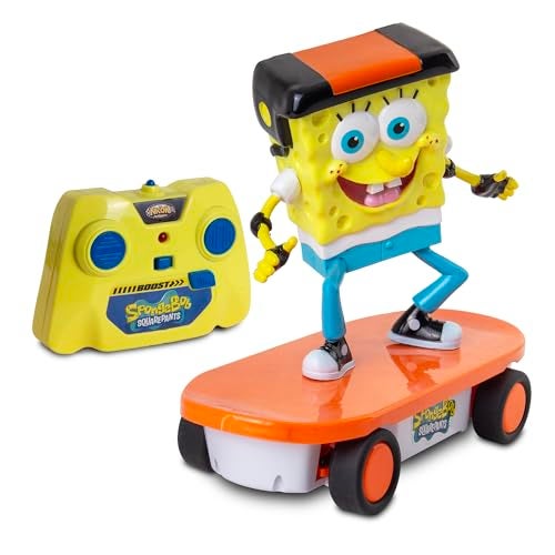 NKOK Spongebob 24GHz Skateboarder RC Vehicle Full Function 24 GHz Radio Control with Turbo Boost Ages 6 - Image 1