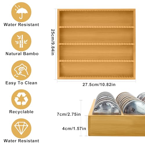 MinBoo Bamboo Coffee Pod Storage Holder Drawer Insert for Counter Compatible with Vertuoline Capsules for Kitchen Home Office Coffee StationSmall - Image 3