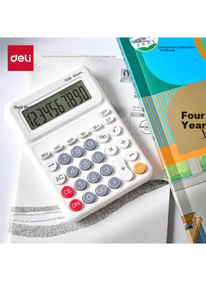 Deli People's Education Edition Fourth Grade Student-specific Calculator, Fourth Grade Math Textbook Synchronized Calculator, Multifunctional Office And Accounting Calculator Te66 - Image 1