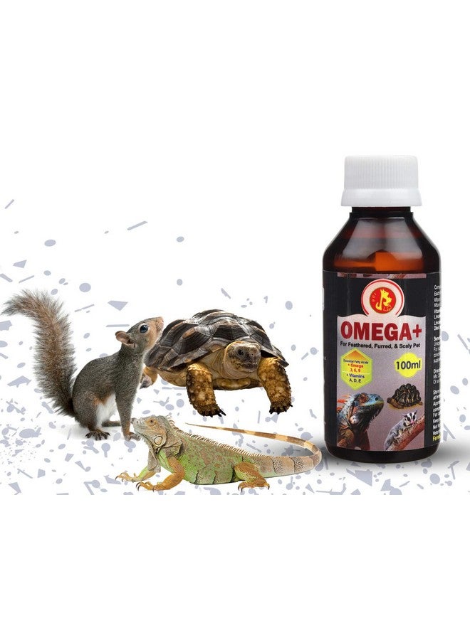 بت (Pci) Omega+ || يوفر أوميغا وفيتامينات أساسية || لصحة الإغوانا والجيكو والحيوانات الأليفة الأخرى المتقشرة (100 مل) - Image 1