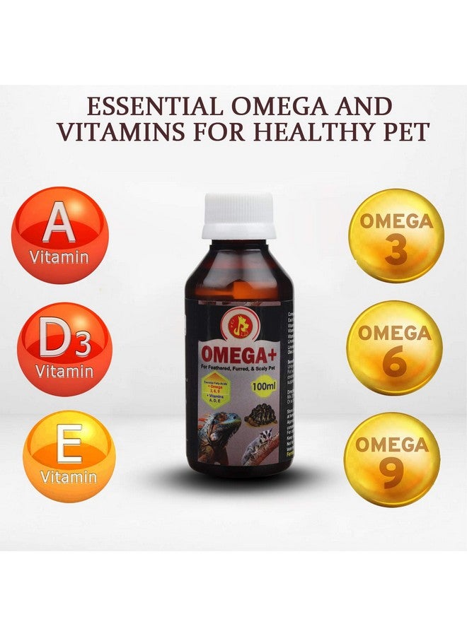 بت (Pci) Omega+ || يوفر أوميغا وفيتامينات أساسية || لصحة الإغوانا والجيكو والحيوانات الأليفة الأخرى المتقشرة (100 مل) - Image 2
