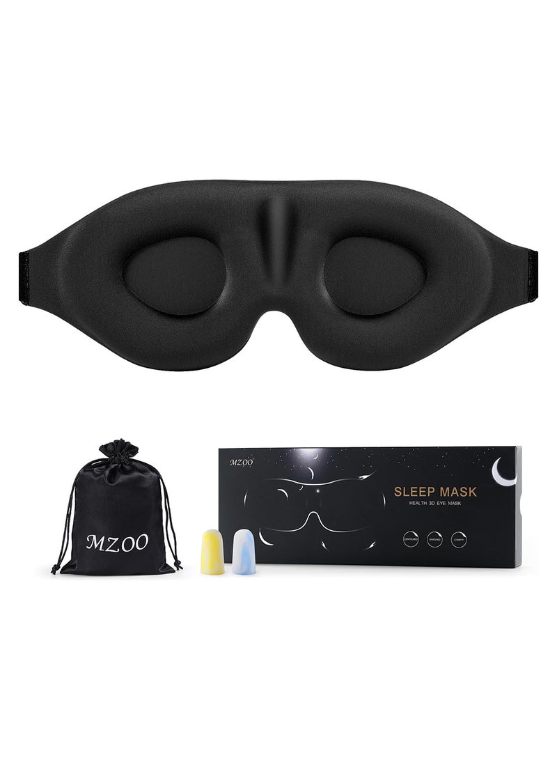MZOO Sleep Eye Mask For Men/Women, Black - Image 1