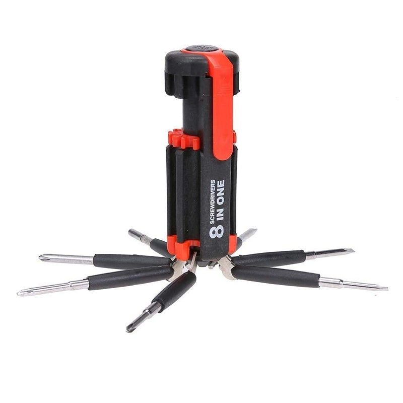 KPS KPS 8 in 1 Multi Screwdriver with LED Portable Torch Set MultiFunction Kit Tool for all use MULTI FUNCTIONAL EAST TO USE  - Image 1