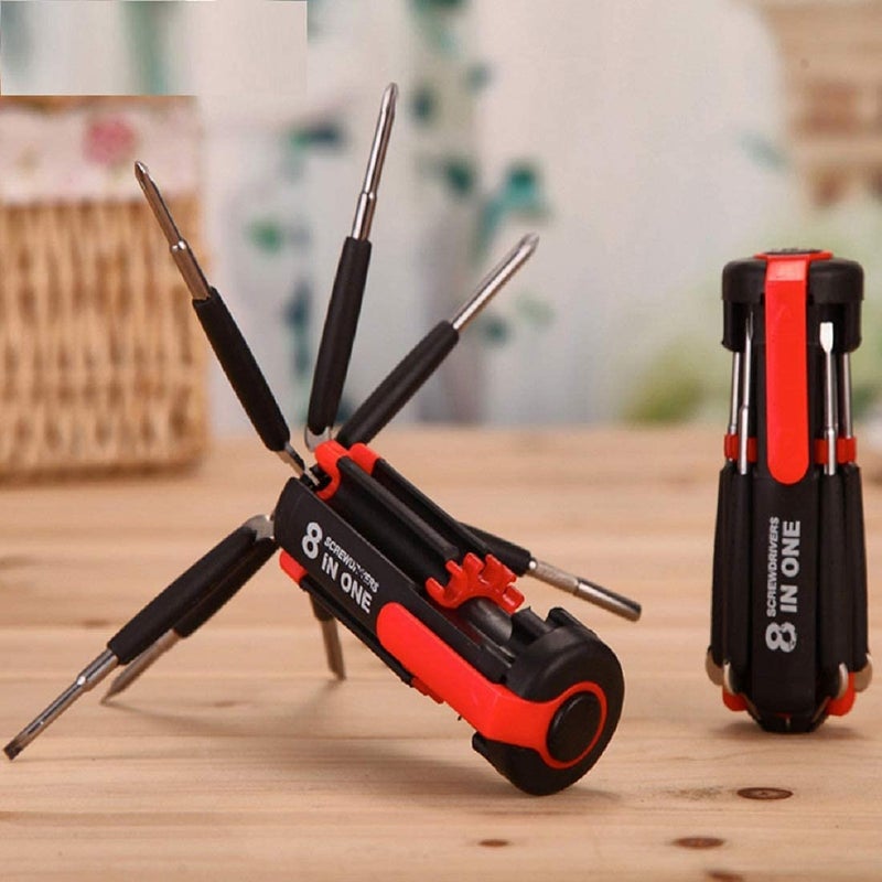 KPS KPS 8 in 1 Multi Screwdriver with LED Portable Torch Set MultiFunction Kit Tool for all use MULTI FUNCTIONAL EAST TO USE  - Image 3