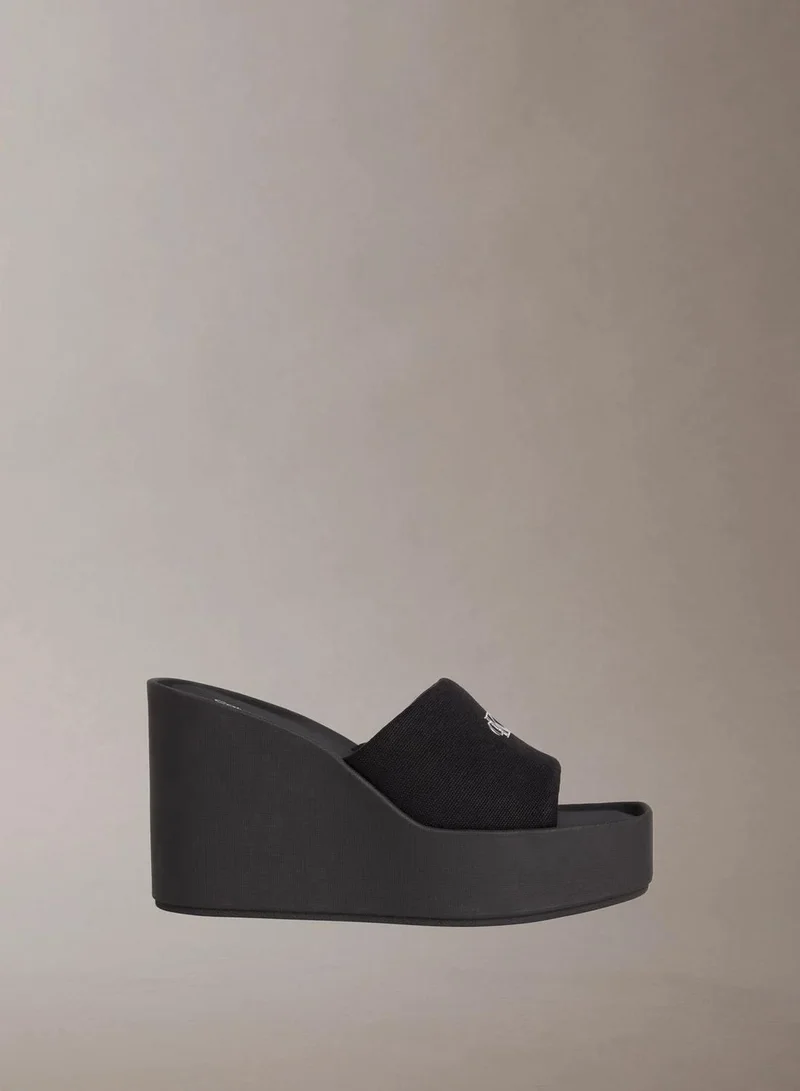 Melia - Canvas Platform Wedge Sandals