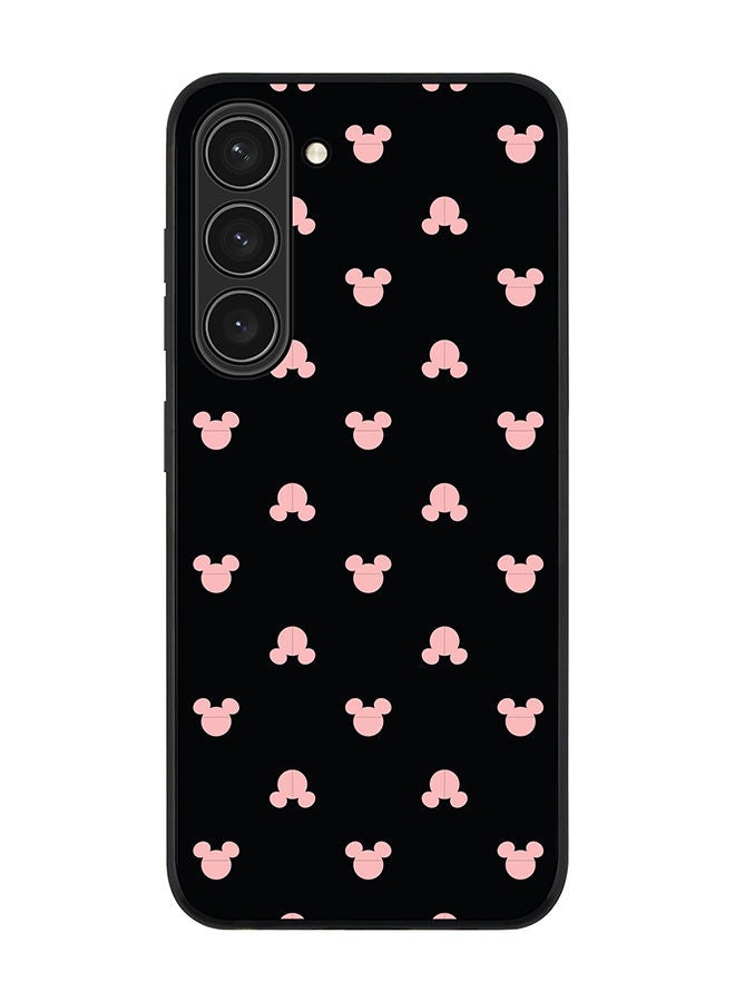 Stylizedd حافظة حواف سوداء متينة لهاتف سامسونج جالاكسي S23 بلس 5G - غلاف مرن من مطاط TPU مع طباعة ميكي - Image 1