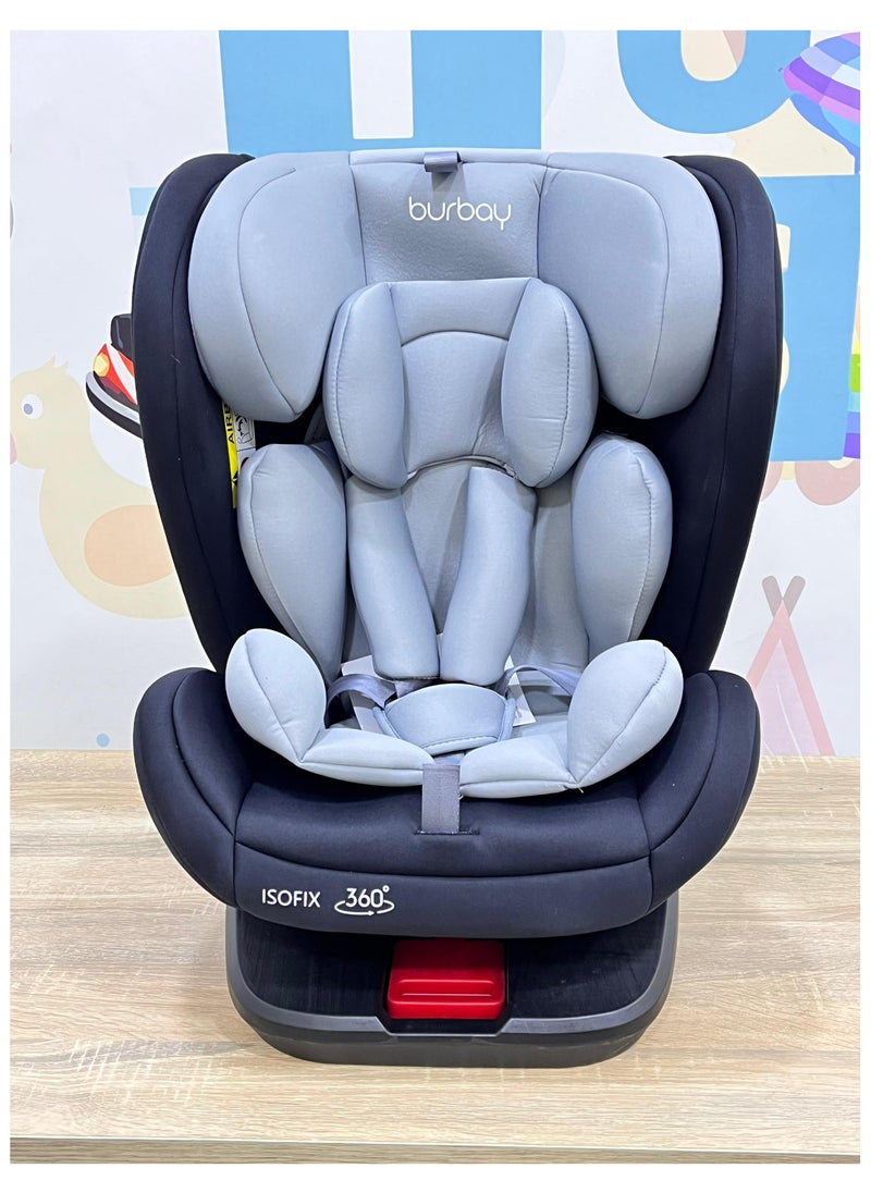 بورباي مقعد سيارة أطفال Burbay Grand دوار 360 درجة مع قاعدة أيزوفيكس - ثورة في راحة طفلك وسلامته  - Image 2