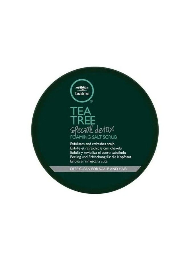 Tea Tree Special Detox Foaming Salt Scrub Exfoliates Refreshes Scalp For All Hair Types 6.5 Oz.  - Image 1