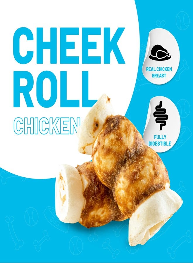 Sitka Farms Beef Cheek ROLL Chicken 5-6 Inch (4 Count) Extra Thick Dog Chew Bones No Rawhide Sourced from Free Range Grass Fed/Healthy Teeth and Gums for Small Medium and Large Dogs - Image 2