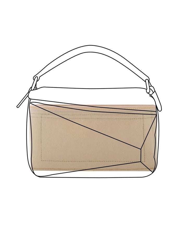Lckaey Purse Organizer insert for loewe puzzle Handbag bag Felt insert Y091Khaki-M - Image 1