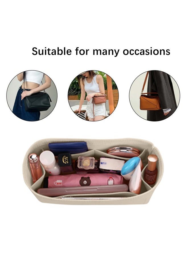 Lckaey Purse Organizer insert for loewe puzzle Handbag bag Felt insert Y091Khaki-M - Image 5