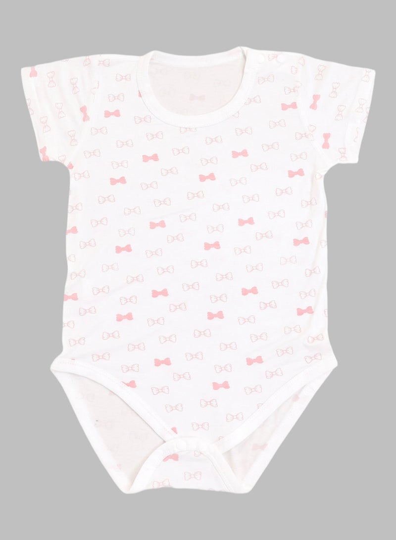 Baby Pullover Bodysuit - Ultra-Light Lyocell Blend, Snap Crotch Closure, Short-sleeve, Breathable Mesh Knit - For 3–18 Months  - Image 2