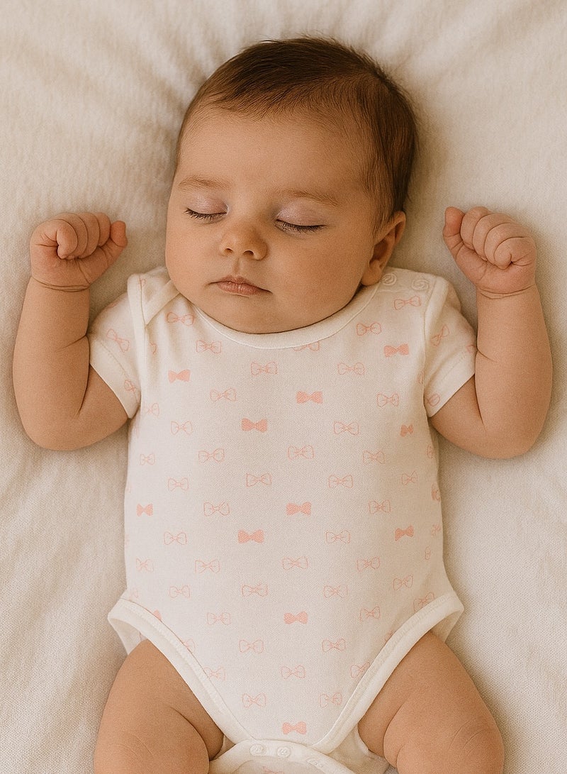 Baby Pullover Bodysuit - Ultra-Light Lyocell Blend, Snap Crotch Closure, Short-sleeve, Breathable Mesh Knit - For 3–18 Months  - Image 1