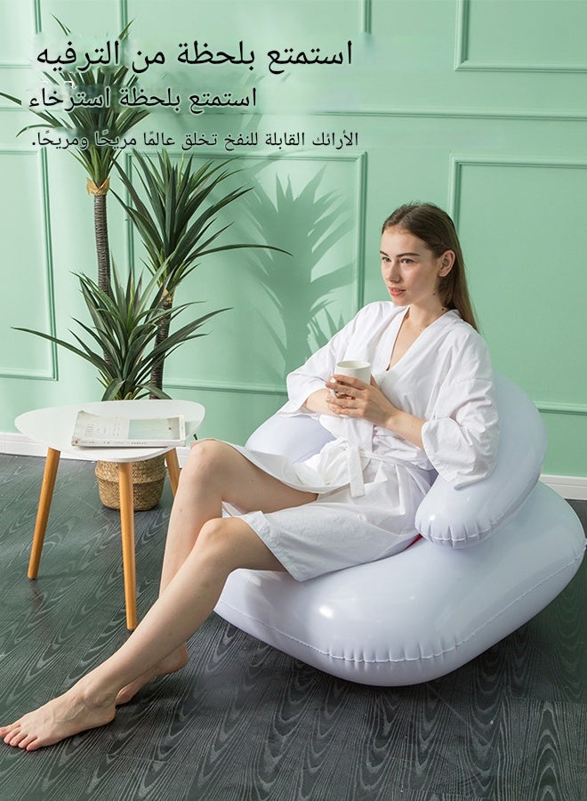 أريكة قابلة للانتفاخ، كرسي قابل للنفخ، أريكة قابلة للطي ومحمولة للنفخ، أريكة كسولة، تستخدم للقراءة، غرفة المعيشة، غرفة النوم، التخييم. - Image 1